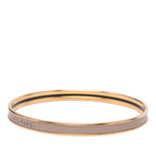 Hermes Uni XS Enamel Bracelet Bangle Beige Gold Plated — view 2