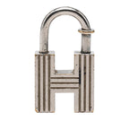 Hermes Cadena Bag Charm Key Holder Silver Metal — view 2