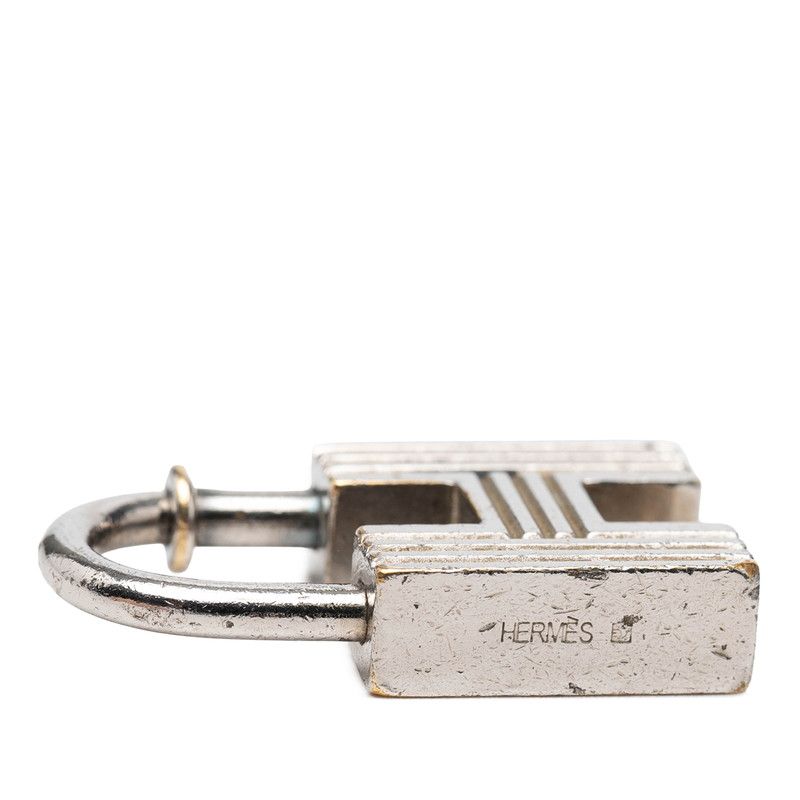 Hermes Cadena Bag Charm Key Holder Silver Metal — view 3