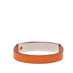 Hermes Bracelet Orange Silver Metal Leather — view 3