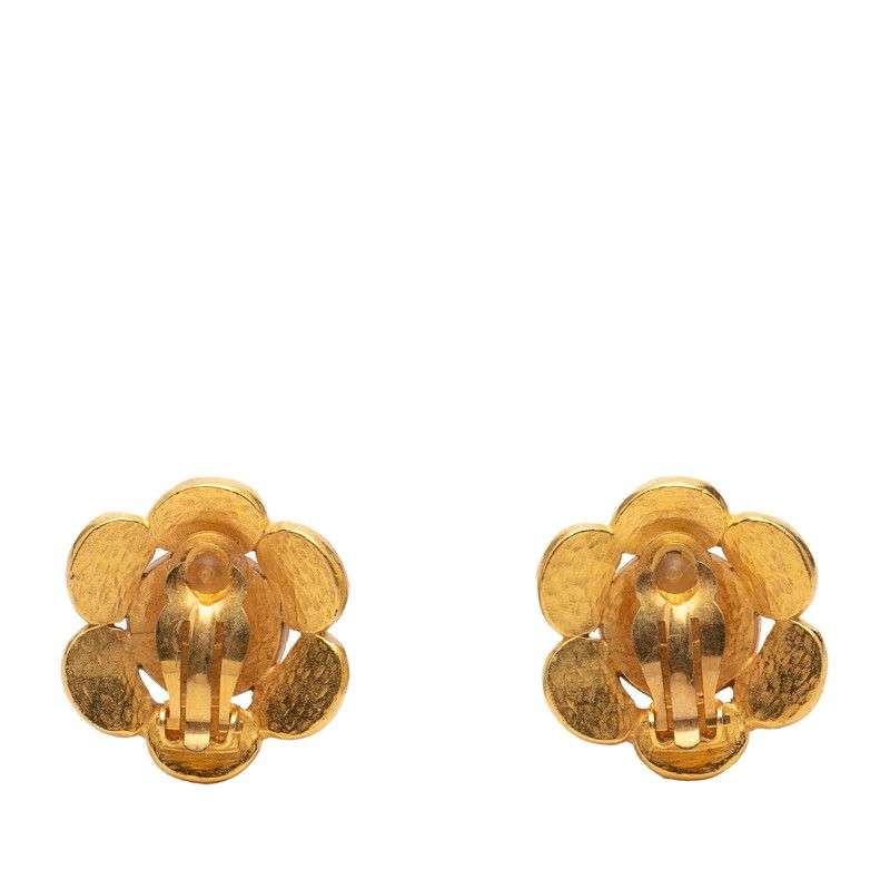 Chanel CC Logo Vintage Earrings 97 Gold Silver Plated — view 2
