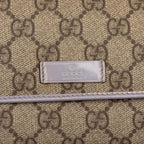 Gucci GG Supreme Trifold Wallet Beige Light Purple Leather — view 7