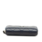 Chanel Quilted CC Logo Coin Purse Navy Caviar Leather — view 3