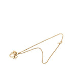 Dior Logo Chain Pendant Gold Plated Rhinestone — view 3
