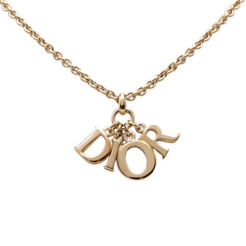 Dior Logo Chain Pendant Gold Plated