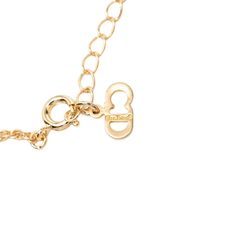 Dior CD Logo Chain Pendant Gold Plated — view 5