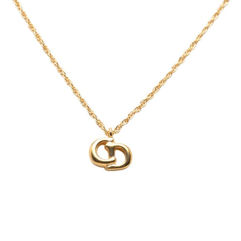 Dior CD Logo Chain Pendant Gold Plated