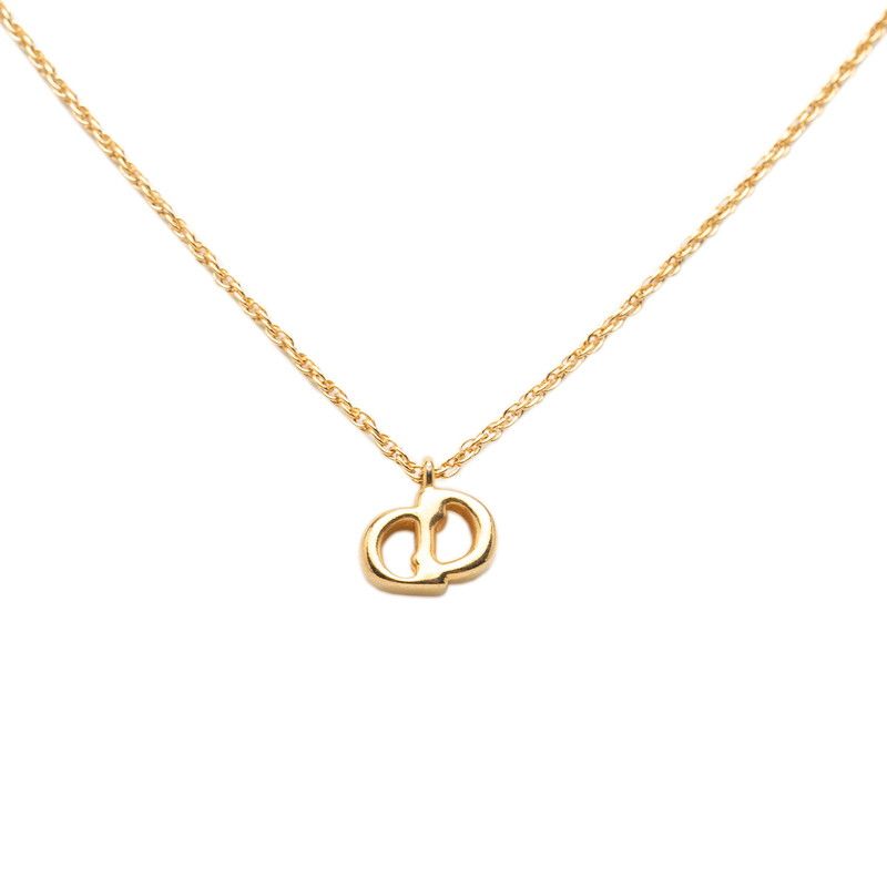 Dior CD Logo Chain Pendant Gold Plated — view 2