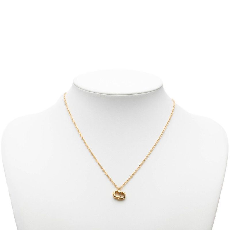 Dior CD Logo Chain Pendant Gold Plated — view 6