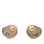Chanel CC Logo Stud Earrings 24 Gold Pink Plated — view 2