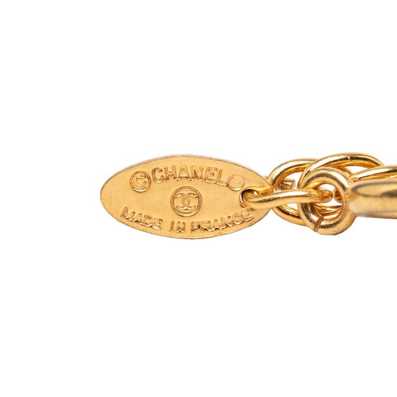 Chanel CC Logo Vintage Chain Pendant Gold Plated — view 5