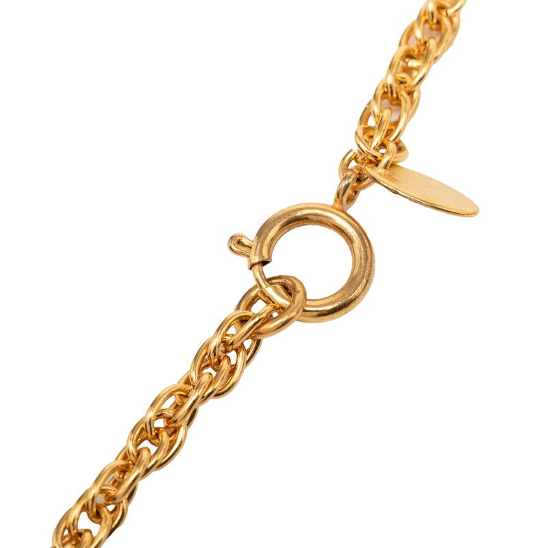 Chanel CC Logo Vintage Chain Pendant Gold Plated — view 4