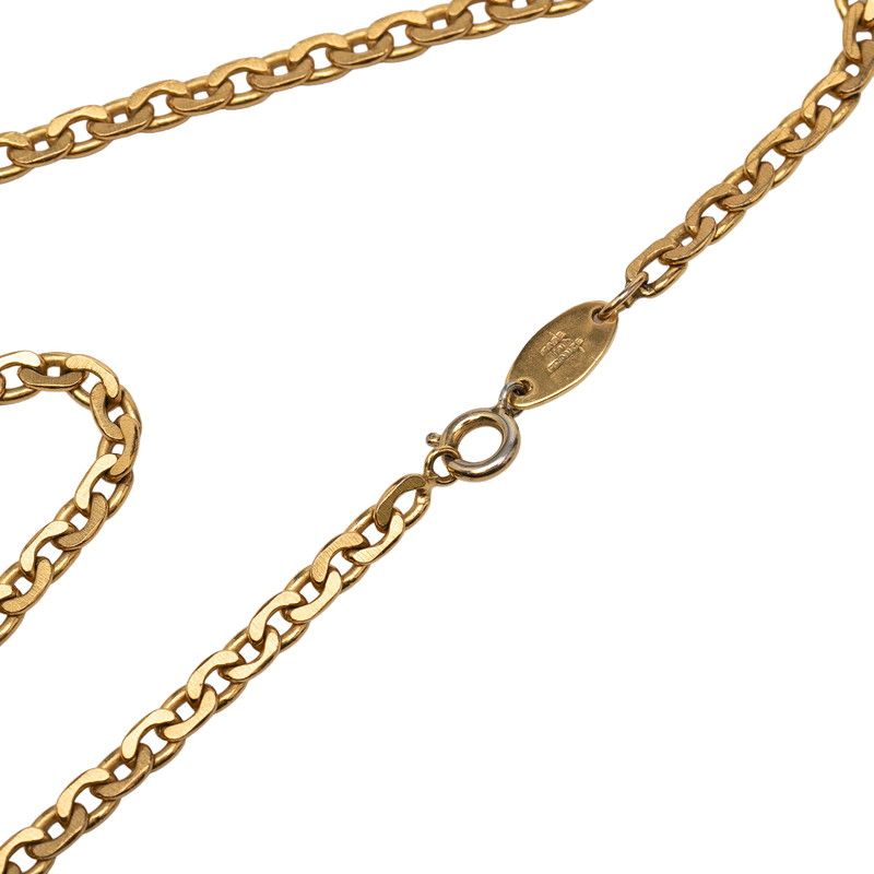 Chanel CC Logo Vintage Chain Pendant Gold Plated Rhinestone — view 4