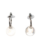 Chanel CC Logo Vintage Hoop Stud Earrings 99 Silver Gold Metal — view 2
