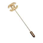 Chanel CC Logo Pin Brooch 03 Gold Plated — view 2