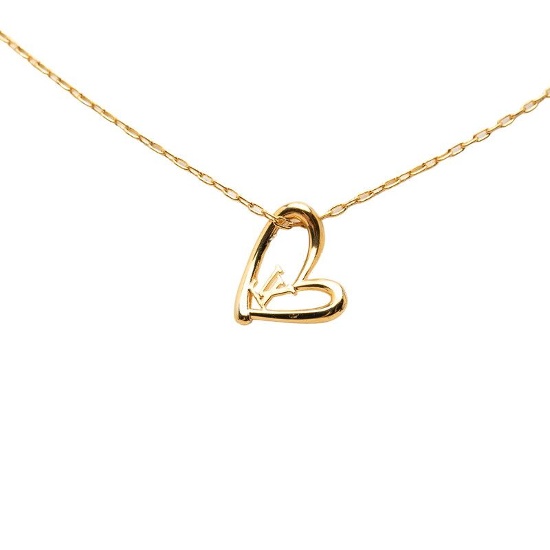 Louis Vuitton Collier Heart Foreign Love Chain Pendant Gold Plated — view 2