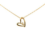 Louis Vuitton Collier Heart Foreign Love Chain Pendant Gold Plated
