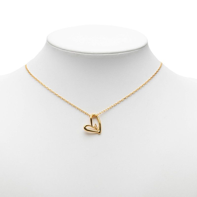 Louis Vuitton Collier Heart Foreign Love Chain Pendant Gold Plated — view 7