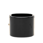Chanel CC Logo Bracelet Bangle Black Gold Plated Plastic — view 3