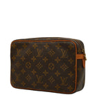 Louis Vuitton Monogram Compiegne 23 Clutch Brown Leather — view 2