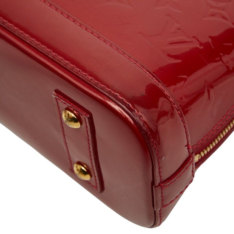Louis Vuitton Monogram Vernis Alma BB 2-Way Shoulder Bag Rose Indien Red Patent — view 8