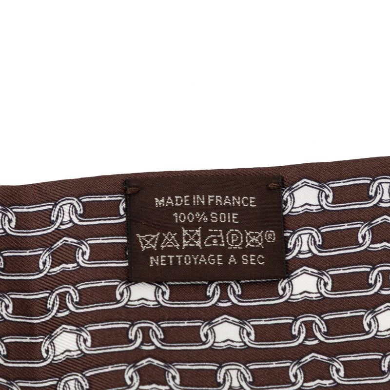 Hermes Twilly Kaleidoscope Effect Scarf White Brown Silk — view 5