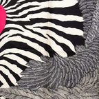 Hermes Carre 90 Zebra Pegasus Scarf Pink Black White Silk — view 5