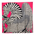 Hermes Carre 90 Zebra Pegasus Scarf Pink Black White Silk