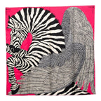 Hermes Carre 90 Zebra Pegasus Scarf Pink Black White Silk