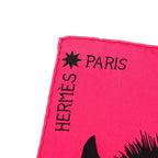 Hermes Carre 90 Zebra Pegasus Scarf Pink Black White Silk — view 6