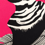 Hermes Carre 90 Zebra Pegasus Scarf Pink Black White Silk — view 4