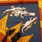 Hermes Carre 90 Cuillers D'afrique African Spoon Scarf Brown Multicolor Silk — view 6
