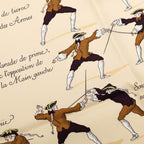 Hermes Carre 90 Fencing Traite Des Armes Scarf Beige Silk — view 6