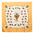 Hermes Carre 90 Fencing Traite Des Armes Scarf Beige Silk