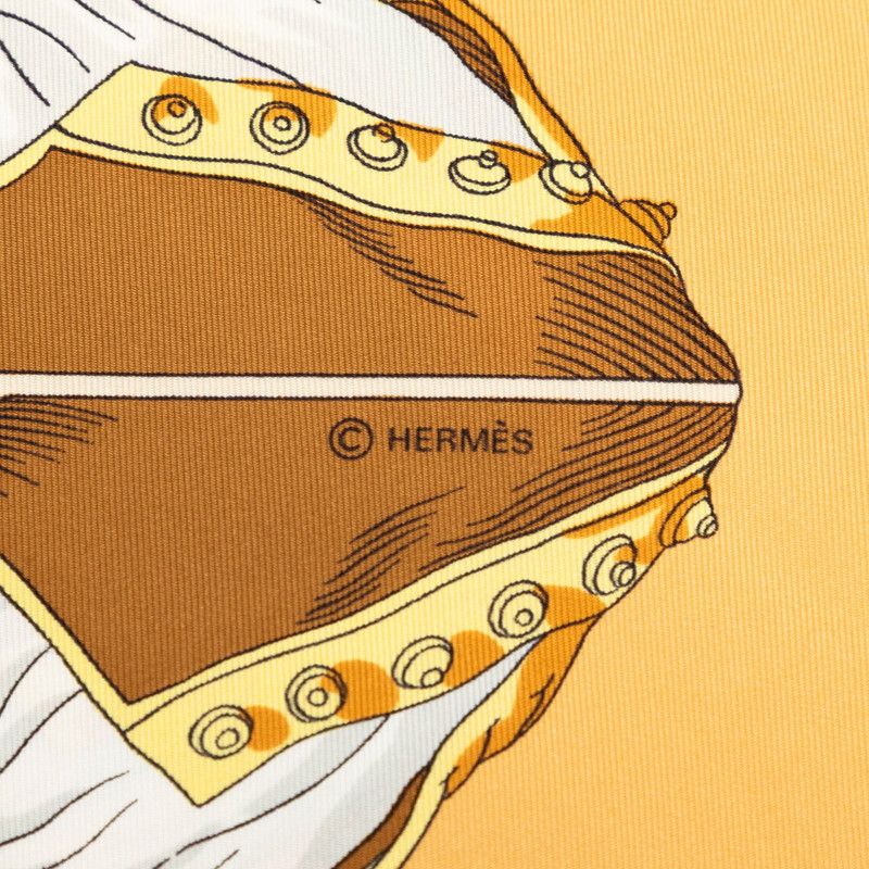 Hermes Carre 90 Fencing Traite Des Armes Scarf Beige Silk — view 4