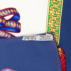 Hermes Carre 90 les Rubans du Cheval Horse Ribbon Scarf Navy Multicolor Silk — view 8