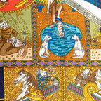 Hermes Carre 90 le Tarot Card Scarf Navy Multicolor Silk — view 4