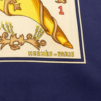 Hermes Carre 90 le Tarot Card Scarf Navy Multicolor Silk — view 5