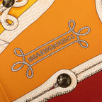 Hermes B Carre 90 Randebourgs Brandenburg Ornament Scarf Orange Silk — view 4