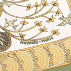 Hermes Carre 90 les Legendes de L'arbre Wood Legend Scarf Khaki Multicolor Silk — view 3
