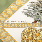 Hermes Carre 90 les Legendes de L'arbre Wood Legend Scarf Khaki Multicolor Silk — view 4