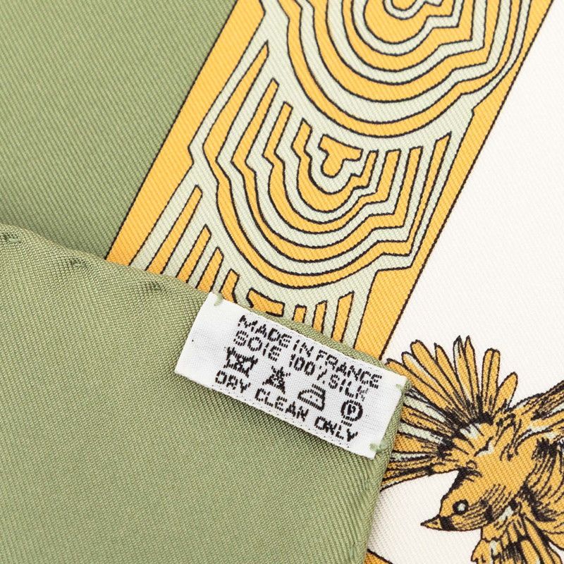Hermes Carre 90 les Legendes de L'arbre Wood Legend Scarf Khaki Multicolor Silk — view 7