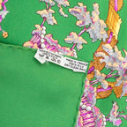 Hermes Carre 90 le Sacre du Printemps Spring Festival Scarf Green Silk — view 6