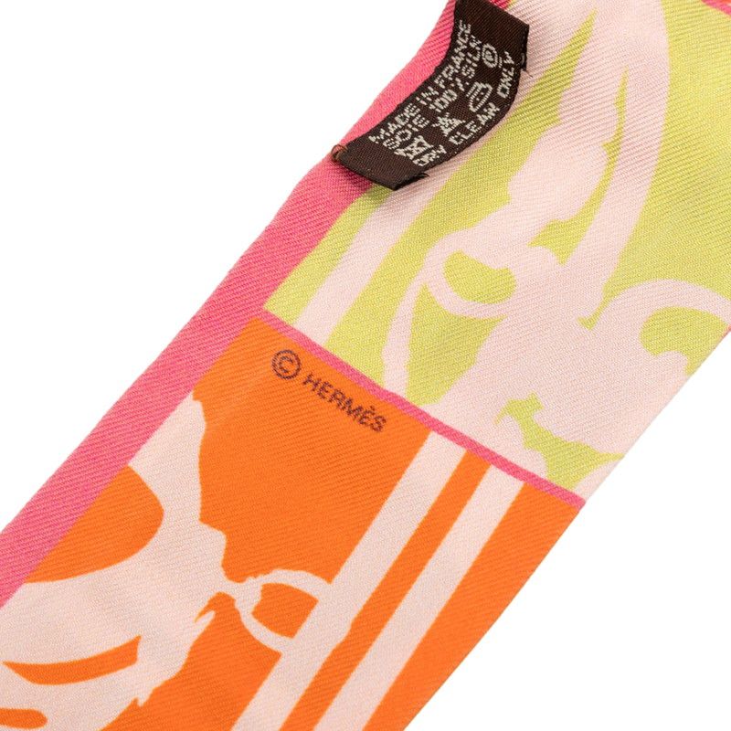 Hermes Twilly en Desordre Order Scarf Multicolor Silk — view 3