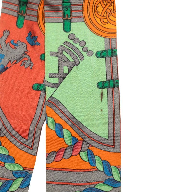 Hermes Twilly Grande Tenue Horse Formal Dress Scarf Multicolor Silk — view 3