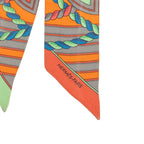Hermes Twilly Grande Tenue Horse Formal Dress Scarf Multicolor Silk — view 2