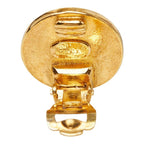 Chanel Clover Motif Vintage Earrings Gold Plated — view 4