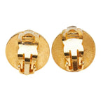 Chanel Clover Motif Vintage Earrings Gold Plated — view 3