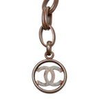 Chanel CC Logo Vintage Chain Belt Brown Blanc Metal — view 3