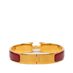 Hermes Click PM Enamel Bracelet Red Gold Plated — view 3